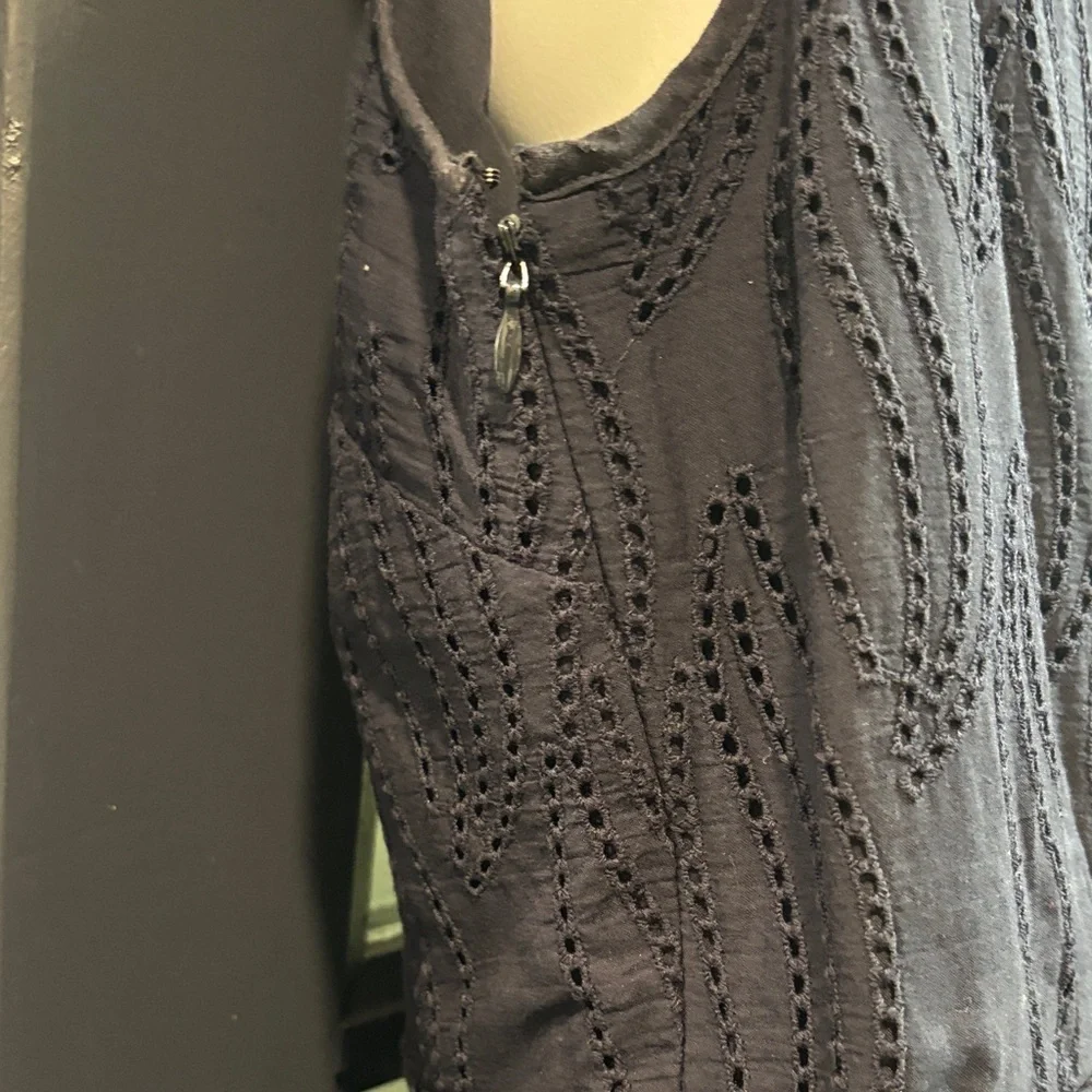 Ann Taylor Navy Sleeveless Midi Dress - Picture 6 of 7